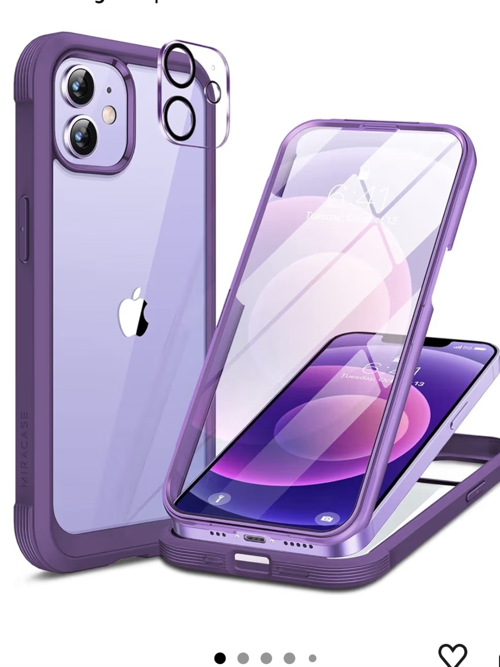 Miracase IPhone 12/12+ purple case New in Opened box